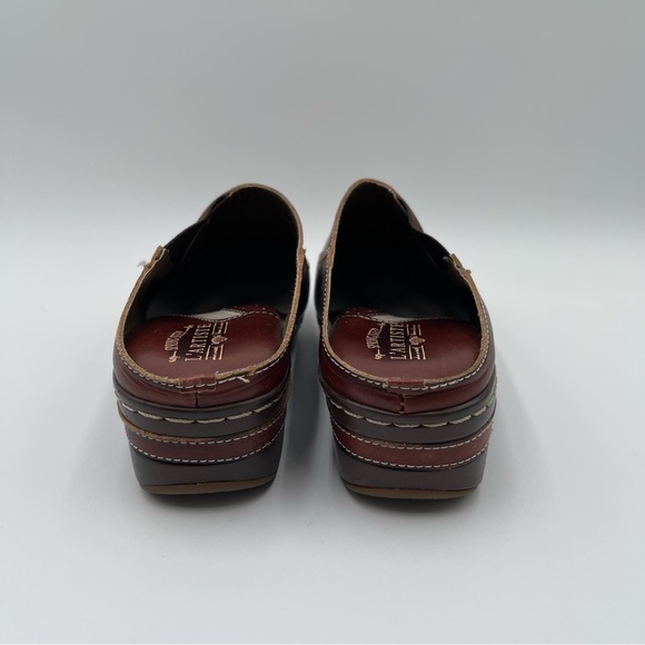 L'Artiste Spring Step Chino Shoes Women's 40/ 9 Brown Wedge Mule Clogs - Picture 3 of 14